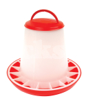 RED & WHITE POULTRY FEEDER 3KG